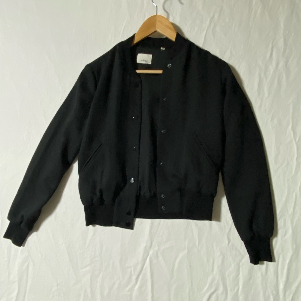Wilfred Classic Black Bomber Jacket